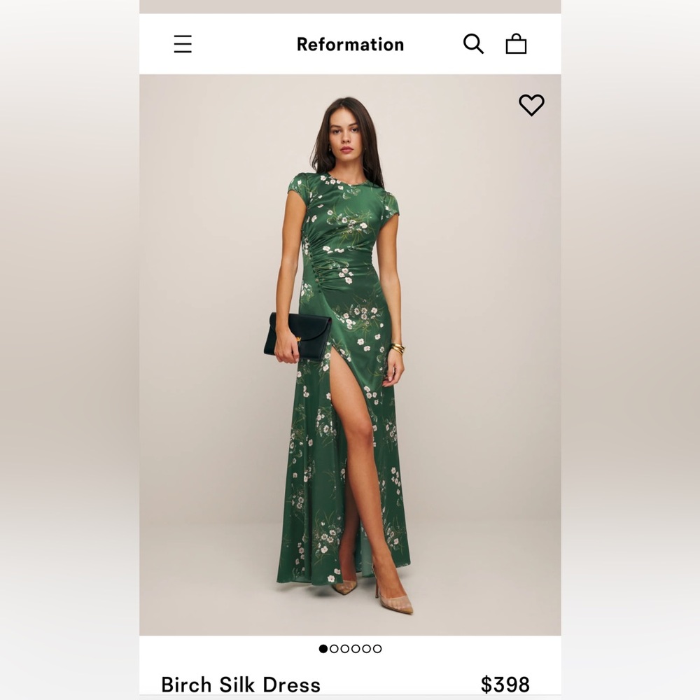 Reformation Birch Silk Dress